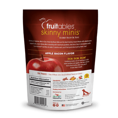 Fruitables Skinny Minis Dog Treats Apple & Bacon 5 oz